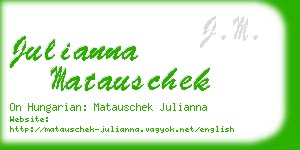 julianna matauschek business card